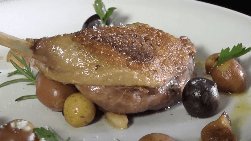 Duck confit dish