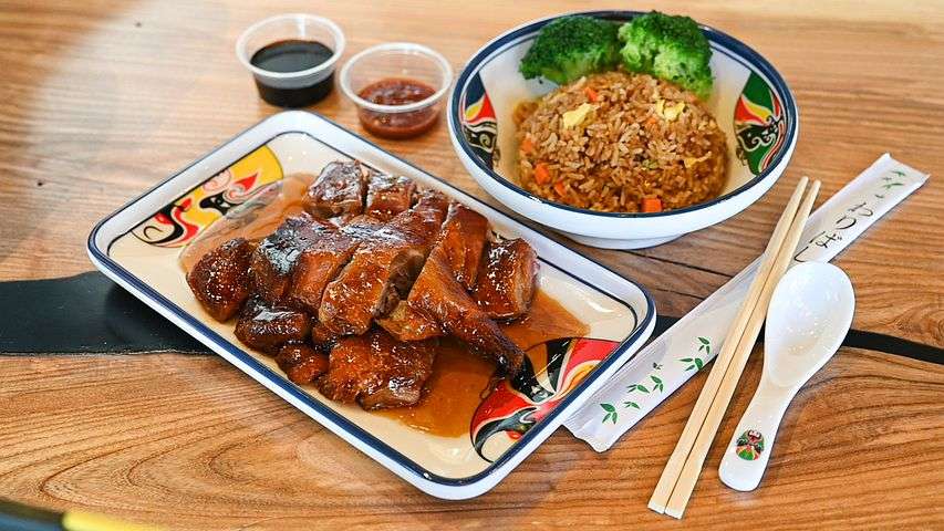 Cantonese Roast Duck with rice. 