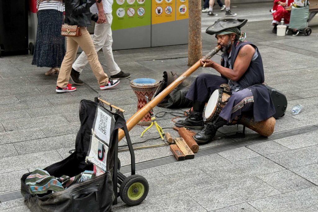 Busking at Rundle Mall