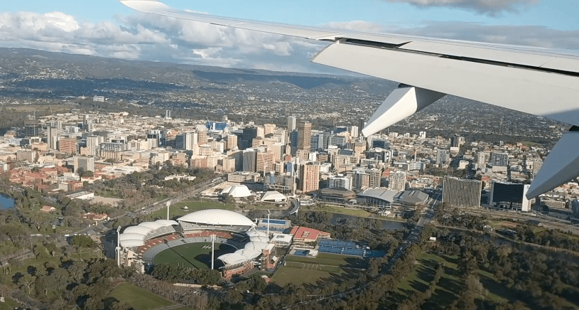 The picturesque city of Adelaide and its Victoria Square. 