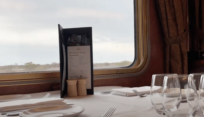 Ghan cabin restaurant
