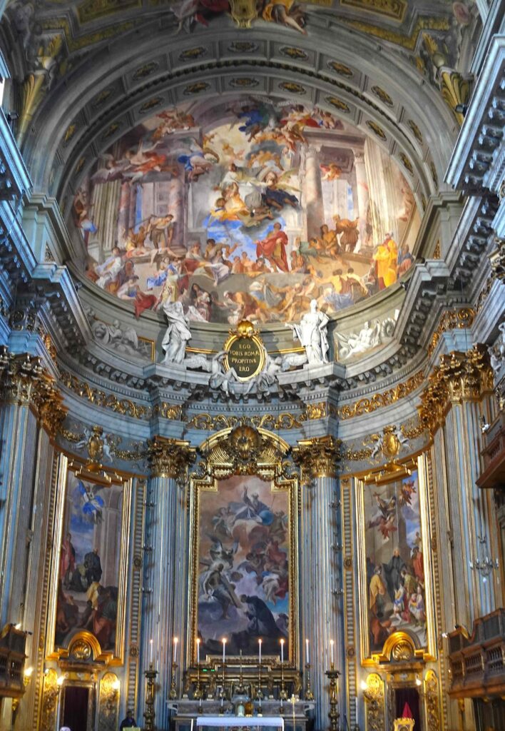 The altar and apse of the Church of Sant’ Ignazio di Loyola