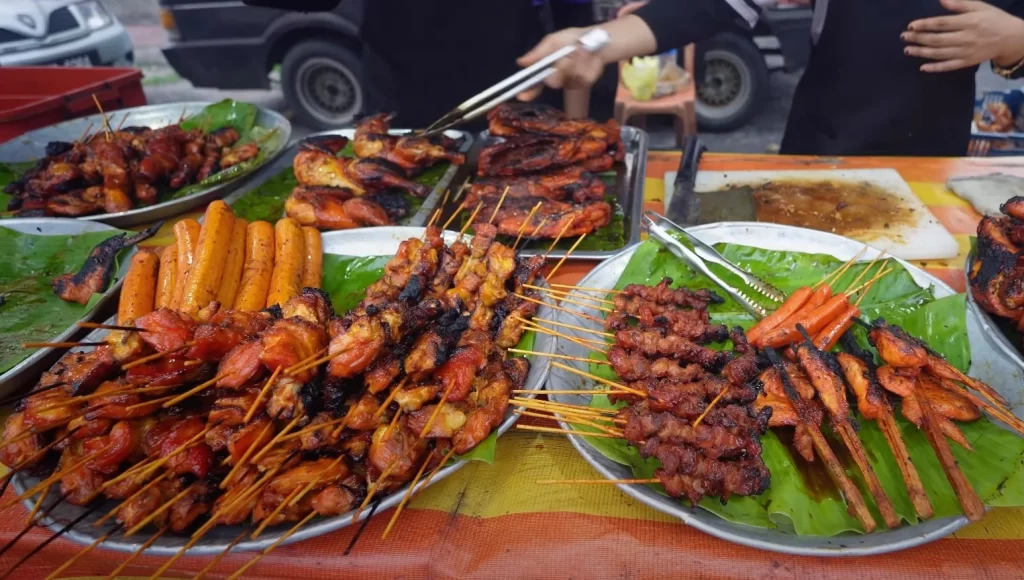 An array of barbecued meats