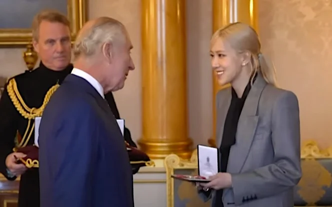 Rose receiving her MBE