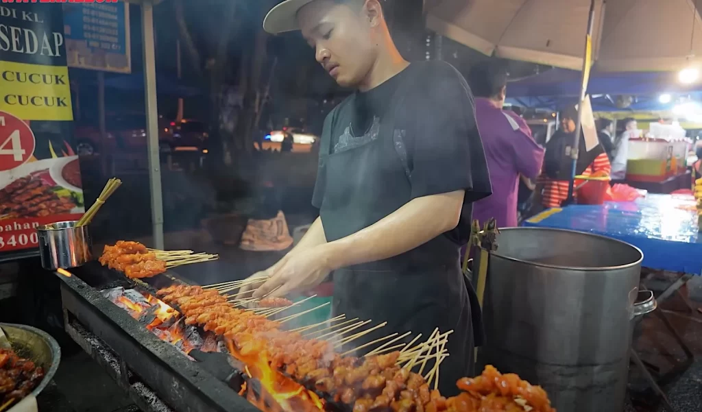 Night market iconic food, the Satay