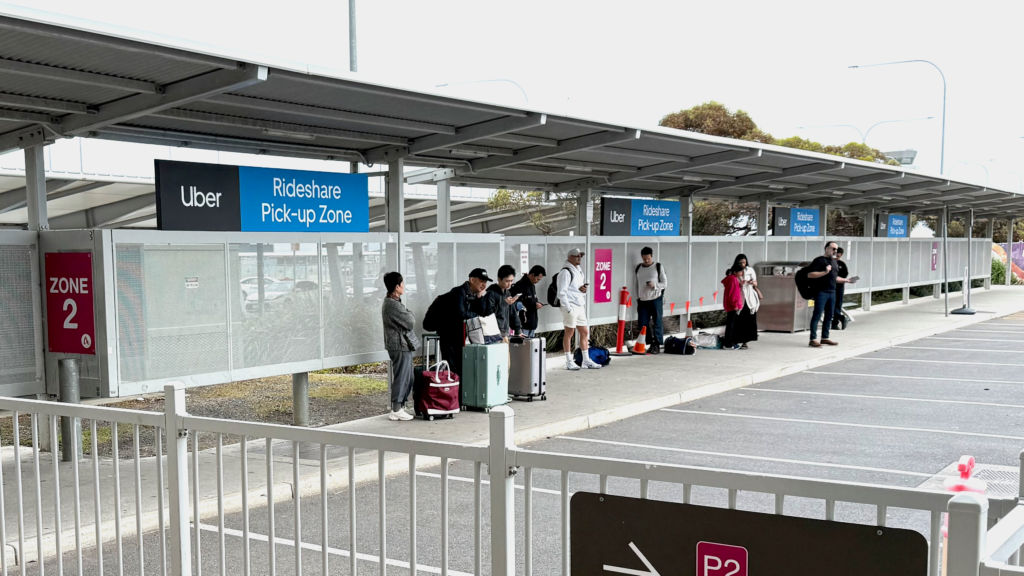 Uber ranks, Adelaide Airport 2025